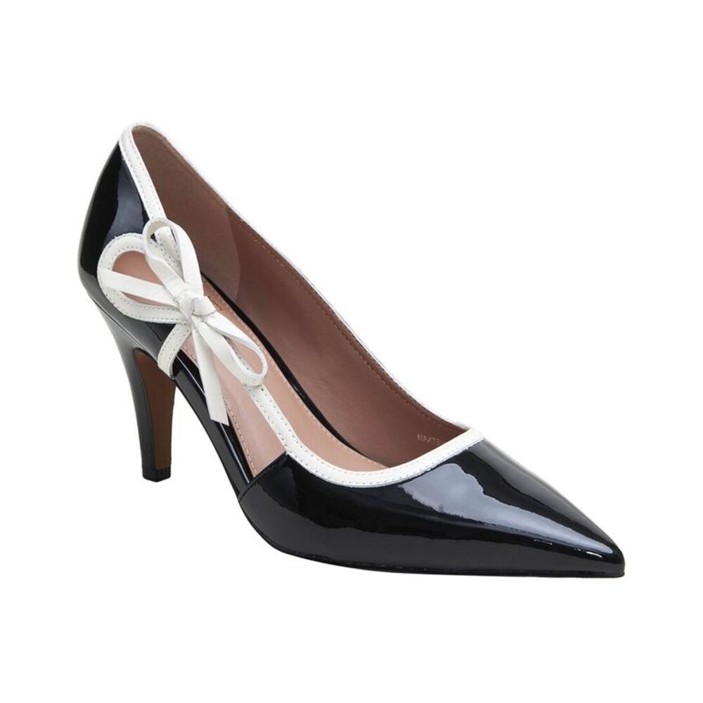 Linea Paolo Pointe Leather Pump, Black